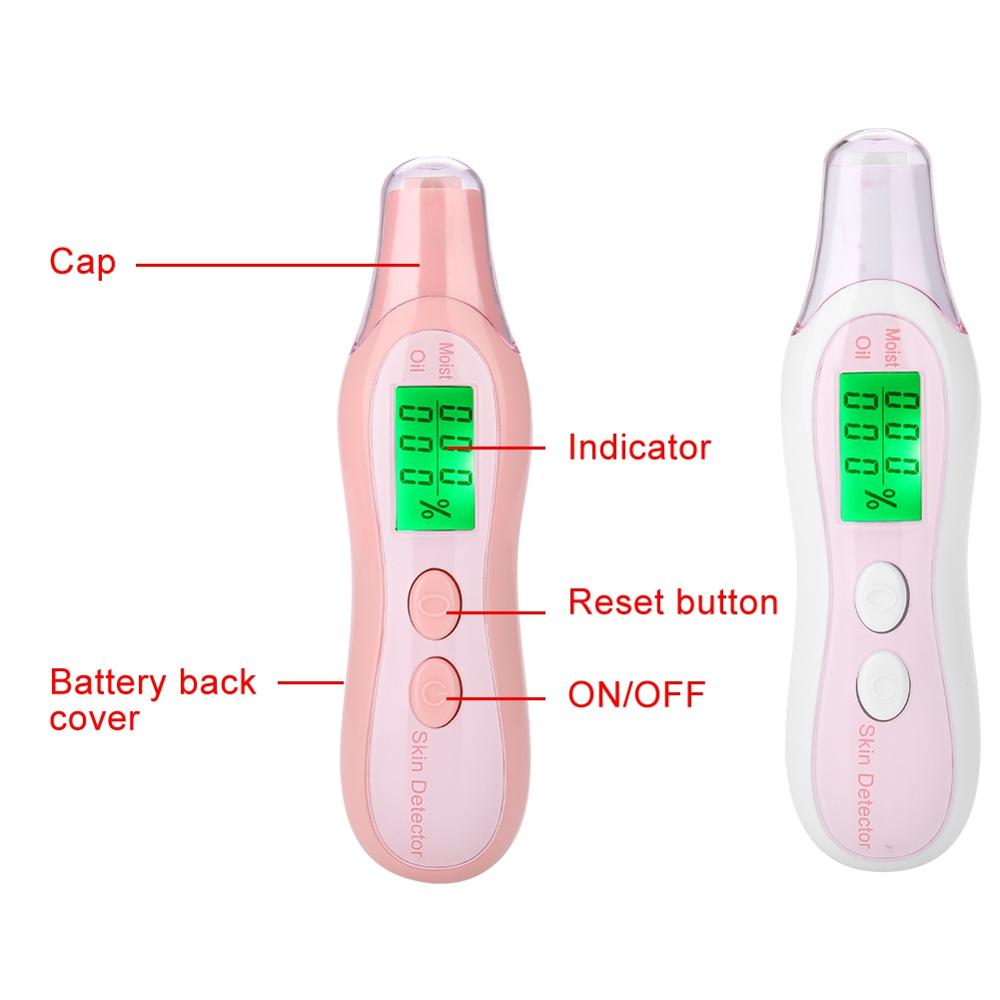 Lcd digital boby hud fuktighetstester detektor analysator monitor ansiktsolje vann tester måler helse ansiktspleie hud tester #s