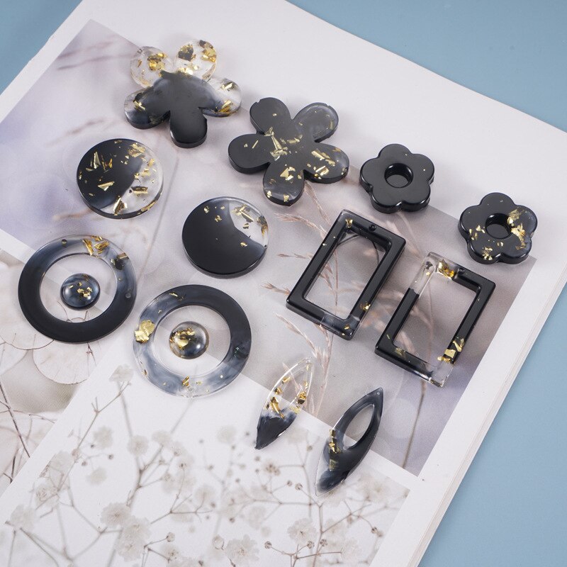 DIY Kristall Epoxid bilden Ohrringe Anhänger Blume Ornamente Hausgemachte Schmuck Anhänger Silikon bilden
