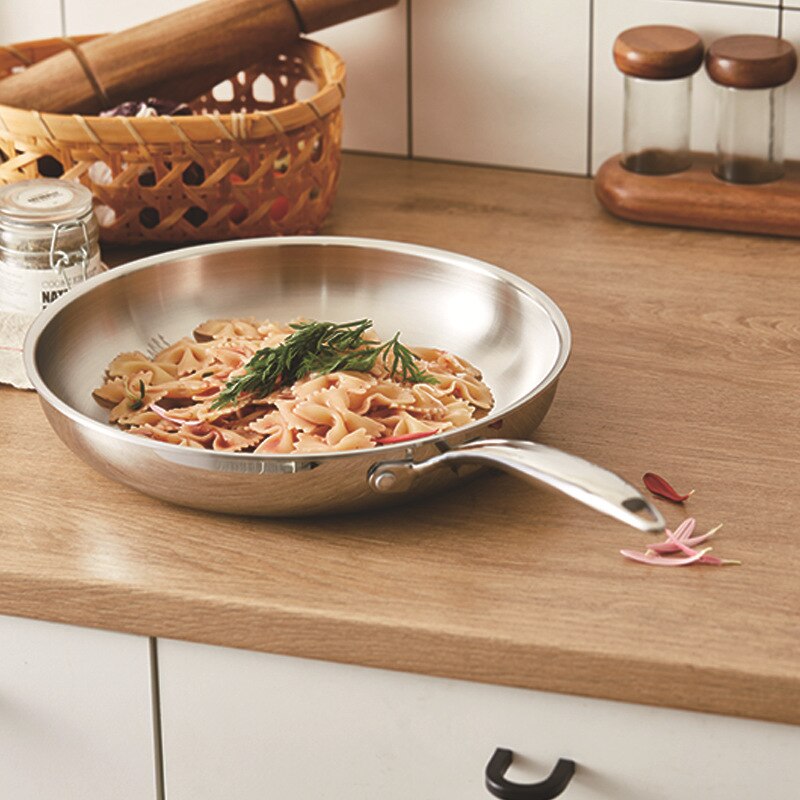 304 Stainless Steel Frying Pan Cooking Pot Nonstick Pan Fried Steak Skillet Egg Gas Stove Cooker For Kitchen Accessories