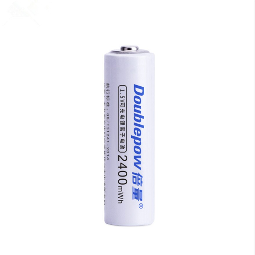 1.5v 2400 mwh aa uppladdningsbart batteri aa litiumbatteri snabb laddning via usb 4- plats smart laddare: C