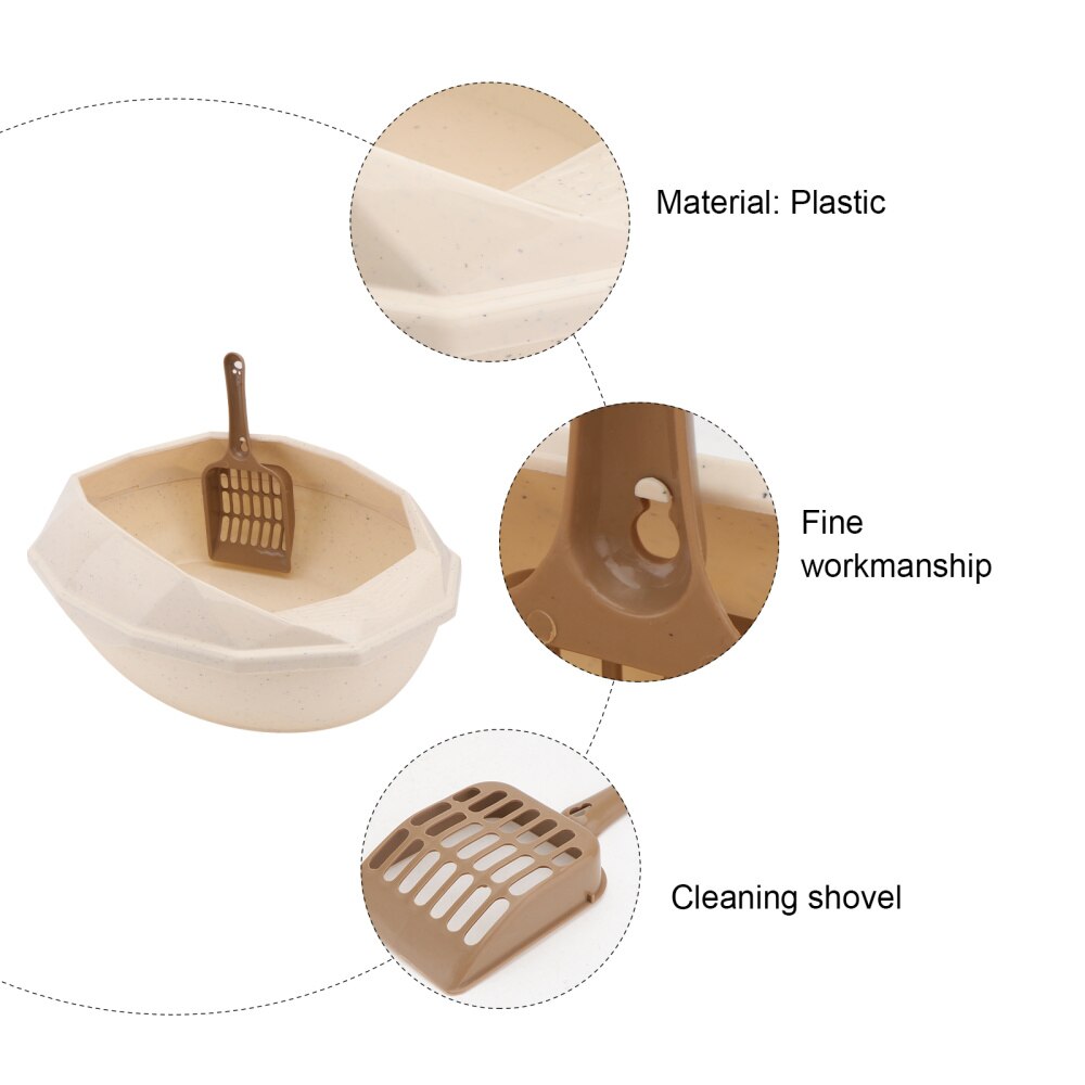 Ferplast Kattenbaktoilet voor katten ARIEL 10, Hygiënische kattenbak met Zeef die vuil elimineert voor eenvoudige reiniging, 46,5 x 35,5 xh 11,5 cm., Blauw