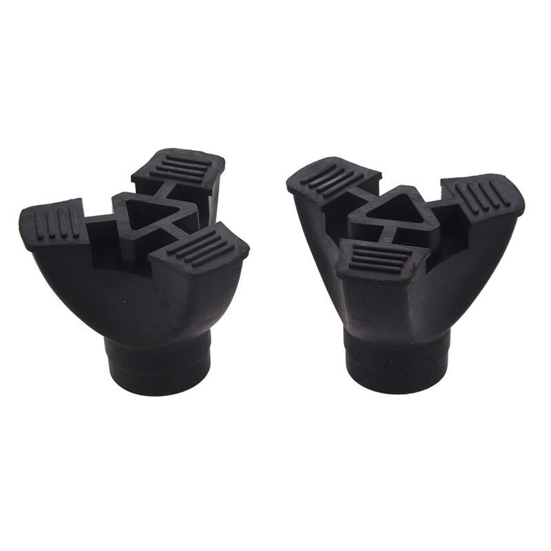 2X Walking Stick End Tripod CANE TIP Self Standing Rubber NON-SLIP End Bottom