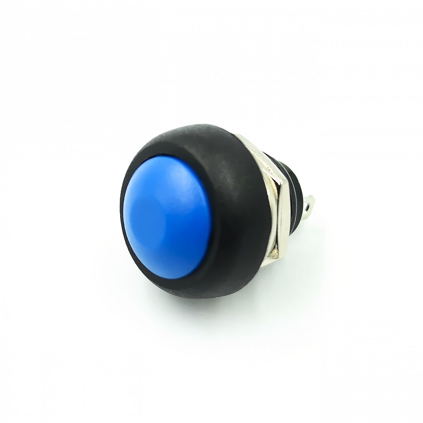 2Pin Mini Switch 12mm 1A waterproof switch pbs33b 12v momentary Push button Switch reset Non-locking pbs-33b: Blue