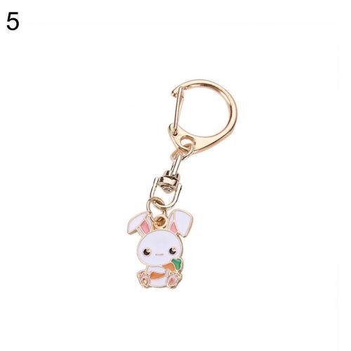 Llavero pequeño con de zanahoria, gato, pata de conejo, conejo, zanahoria, llavero de coche, colgante, bolsa, adorno, Decoración, de gato: 5