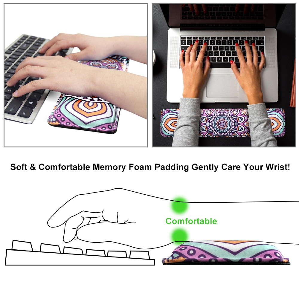 Apoio de pulso para jogos, almofada de mão almofada macia para teclado antiderrapante para pc computador