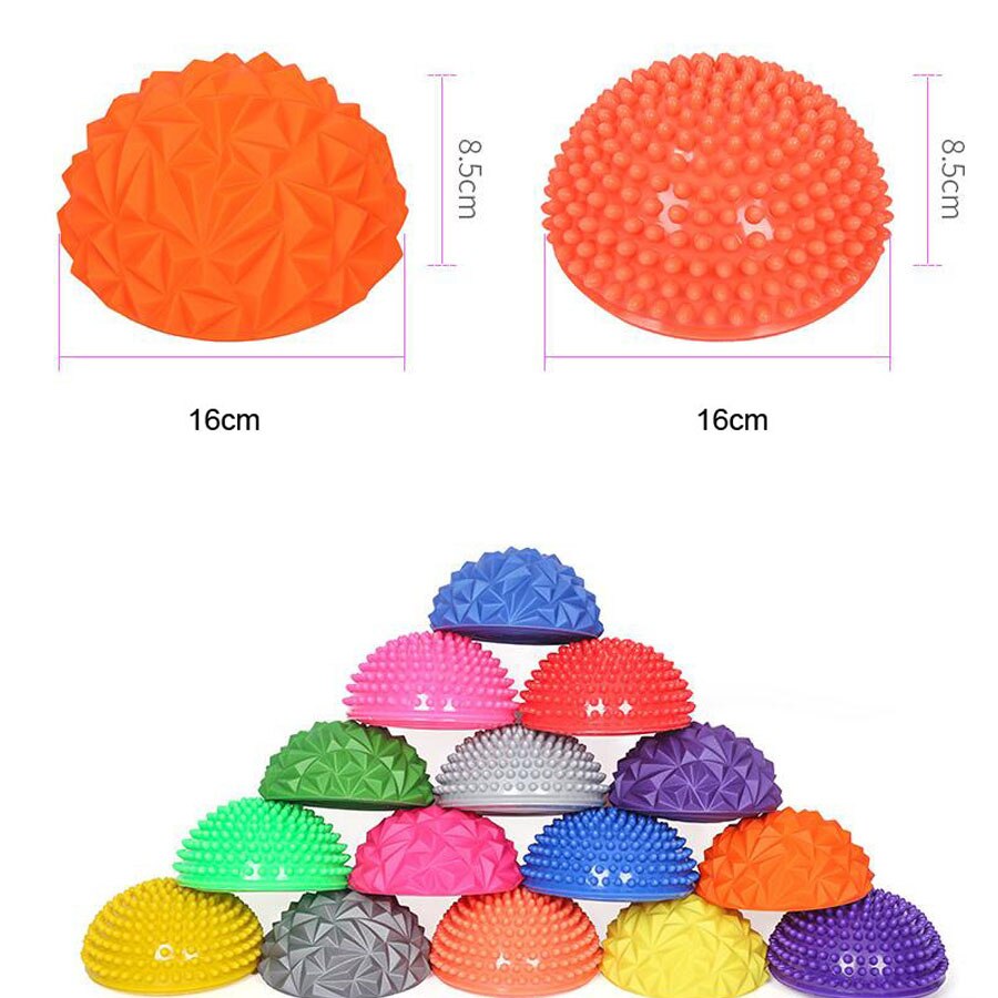 4pcs/lot 16cm Children Hemisphere Stepping Stones Spiky Massage balance Ball yoga half ball Sensory Integration w ball pump free