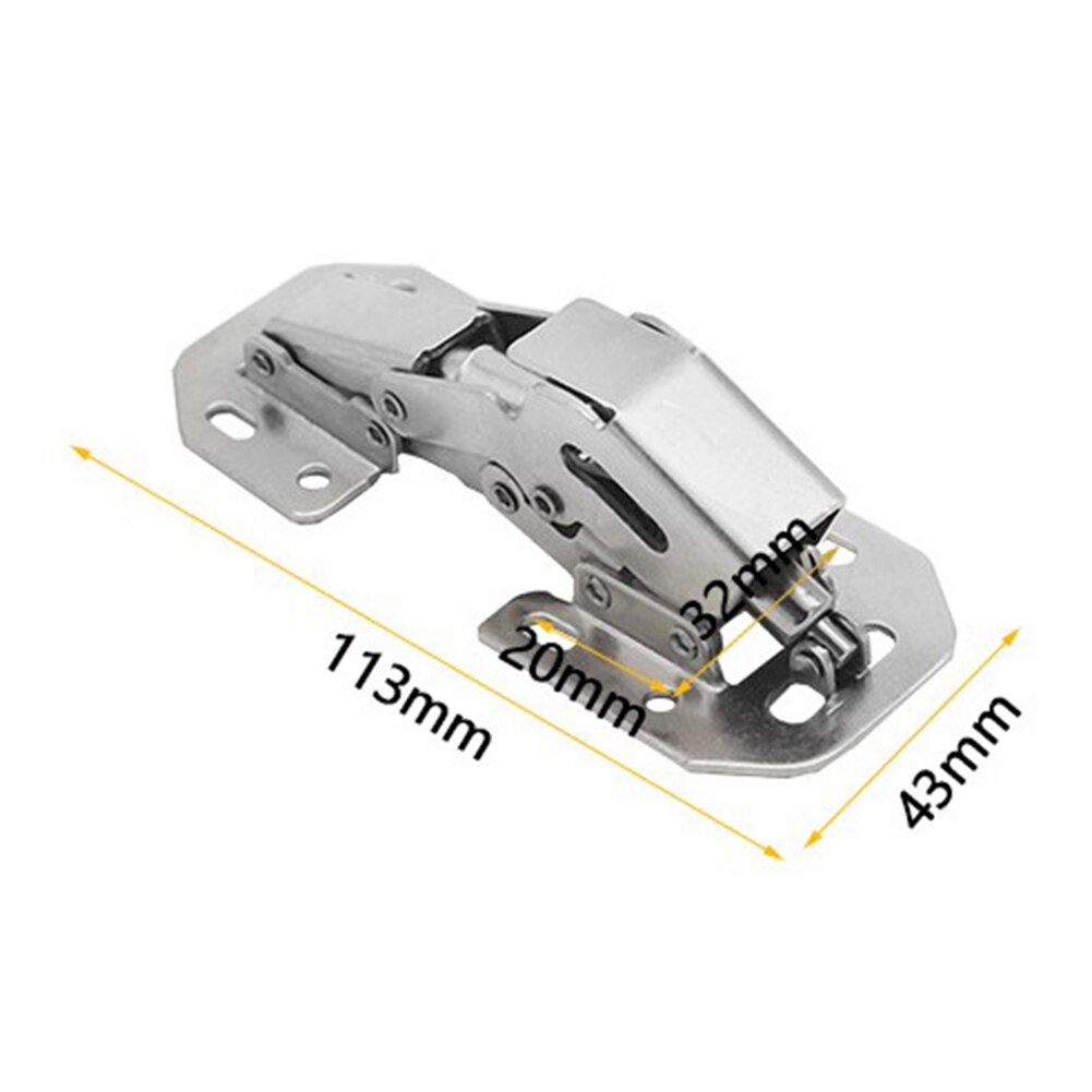 Bridge Shaped Spring Cabinet Closet Door Hinges Damper Buffer Furniture Hardware Stainless Steel for Cabinet Cupboard: 8pcs