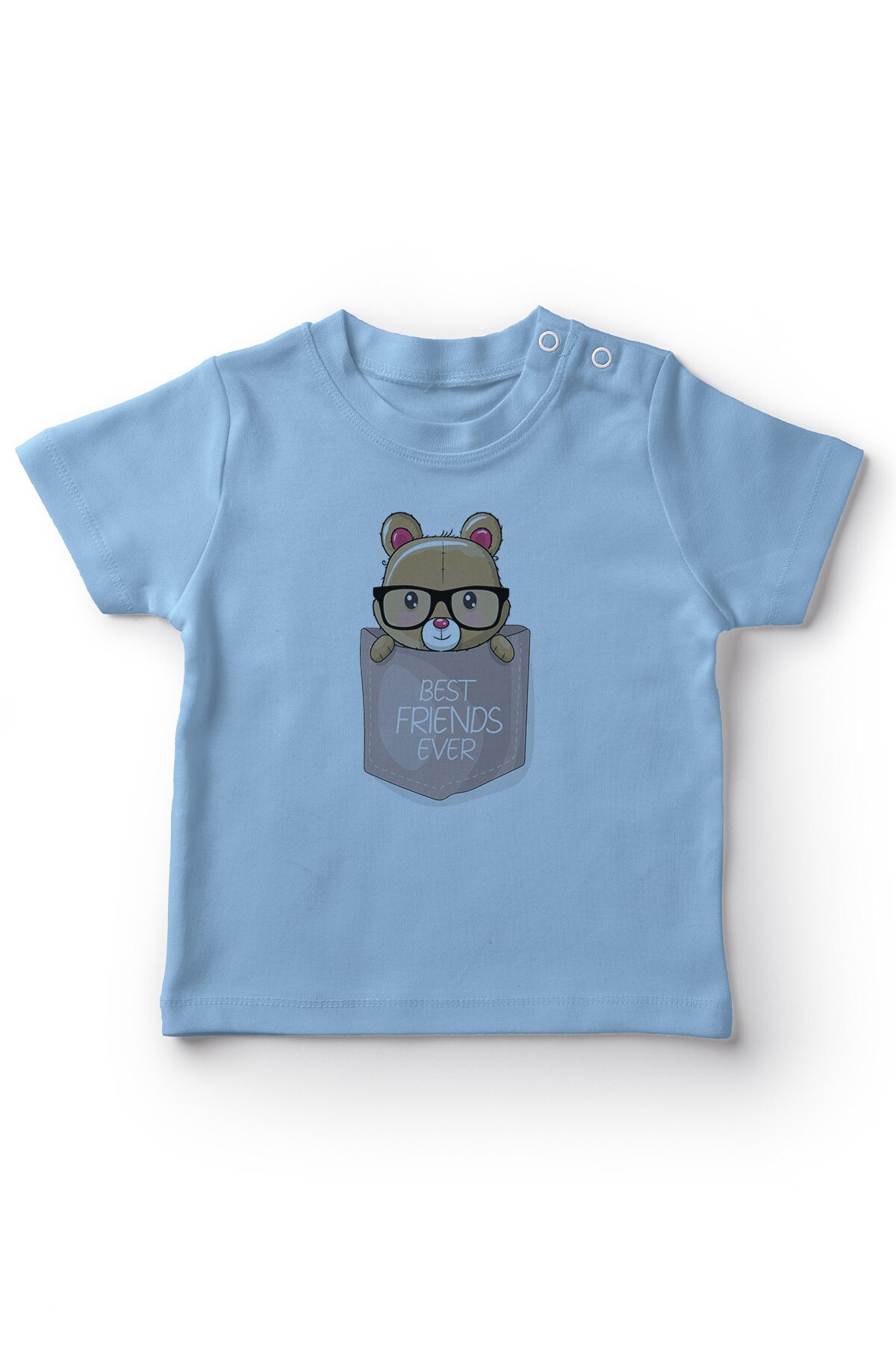Angemiel Baby Toy With Glasses Bear Baby Boy T-Shirt Blue