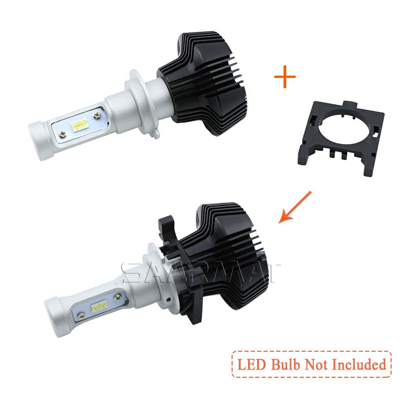 2 st led-lampor adapter bashållare för  h7 strålkastare glödlampor för ford focus halvljus bilmodell