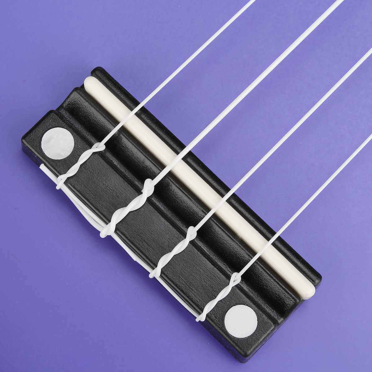 21 tommer 12 bånd lilla ukulele basswood sopran uke 4- strenget hawaiisk guitar musikinstrumentsæt+tuner+streng+rem+taske