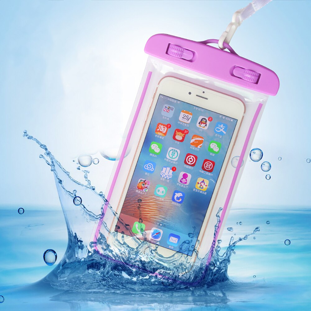Bolsa luminosa de verano para exteriores, resistente al agua, Gadget para natación, bolsa seca para la playa, funda para teléfono, funda para cámping, esquí, soporte para teléfono móvil