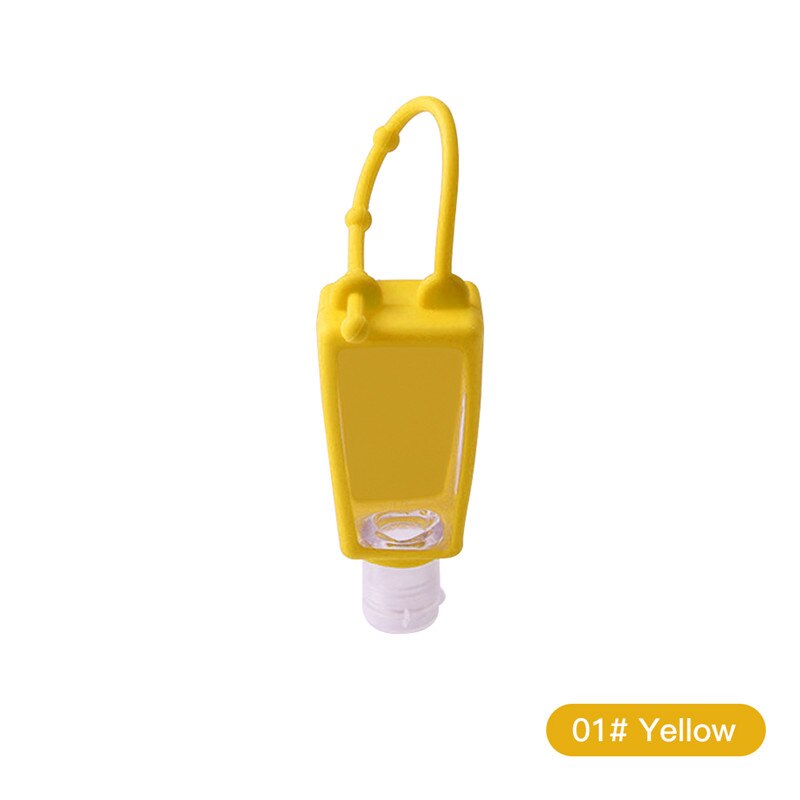 5 st 30ml silikon reseflaskor silikon påfyllningsbar klämbar behållare handsprit flaskor tom nyckelringshållare: 01