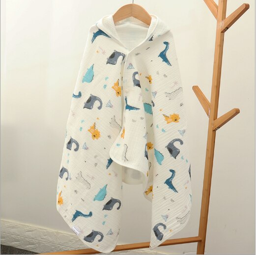 Cotton Baby Bath Towel Beach Towel Muslin Kids Hooded Baby Towel Bathrobe Cloak Baby Receiving Blanket Kids Bath Towel 70*140cm: 7