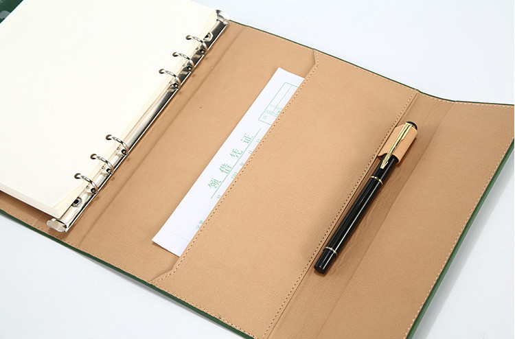 A5 Clipboard Folder Padfolio Business Leather Organizer School Office Organizer 6 Ring Binder Manager Writing Pads Portfolio