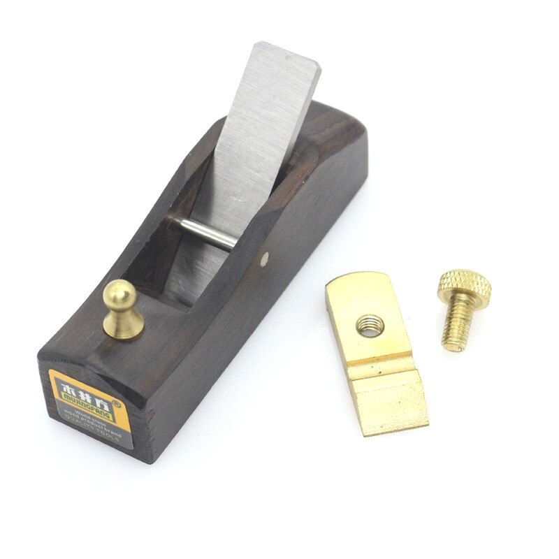 DIY Mini Ebony Wood Planer Easy Operated Hand Tool Durable Flat Bottom Wood Trimming Plane for Woodworking Wooden Planing
