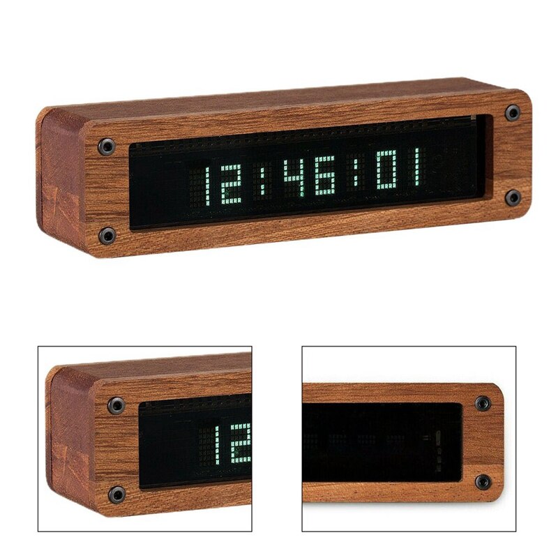 Mini Retro VFD Clock Vacuum Fluorescent Display Tube Desk Mantel Shelf Clocks