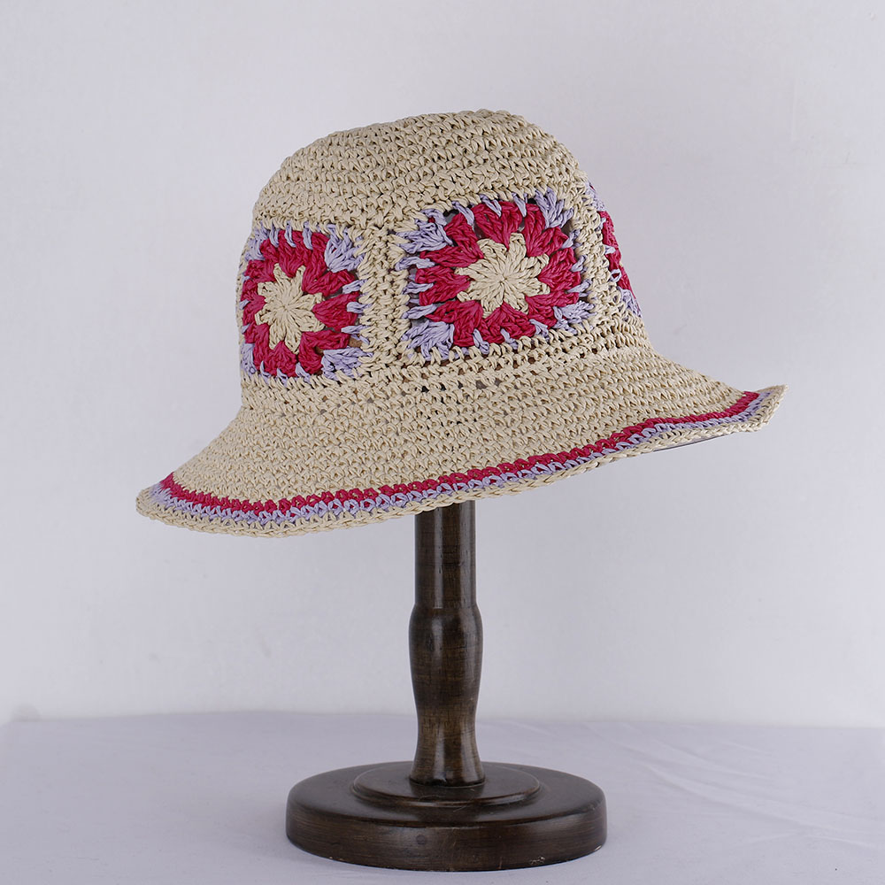 Chapeaux de paille pour femmes ajourés chapeau au crochet chapeau seau Protection UV pare-soleil chapeau de plage femmes visières dames chapeau femmes chapeau d'été casquette: vert militaire