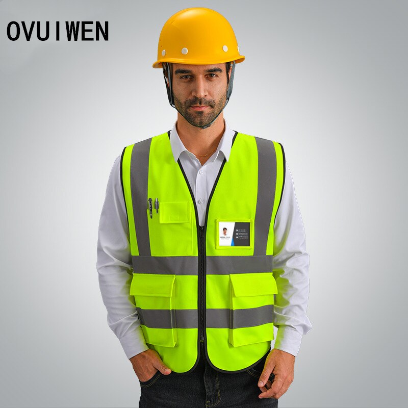 Reflective Vest Mesh Breathable Construction Safety Protective Clothing Road Traffic Warning Fluorescent Vest