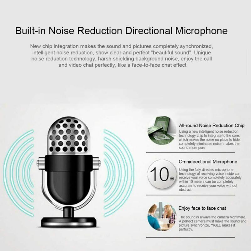 Usb câmera de vídeo rotativo 480p 30 graus rotatable 2.0 hd webcam câmera com microfone para computador portátil desktop