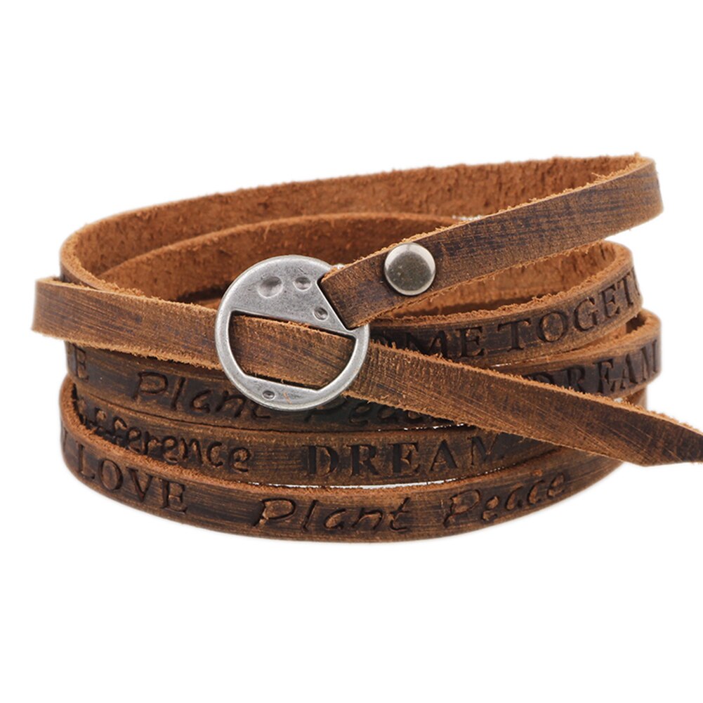 Casual Vintage European Twine Punk Style Leather Bracelet: 1