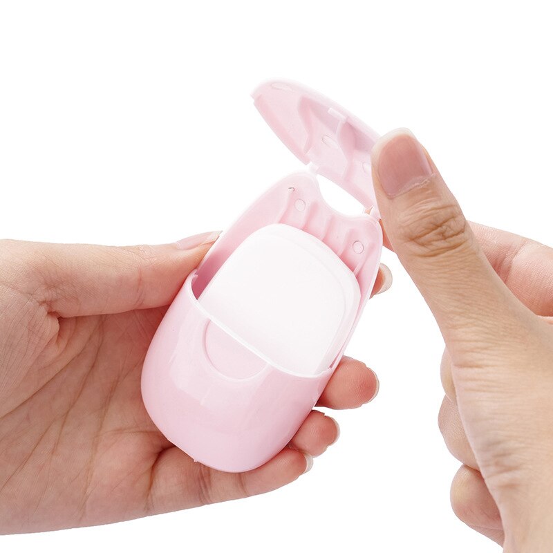 Papel de jabón portátil desechable, láminas aromáticas para lavar las manos, Mini, para viaje, 50 Uds., THIN889