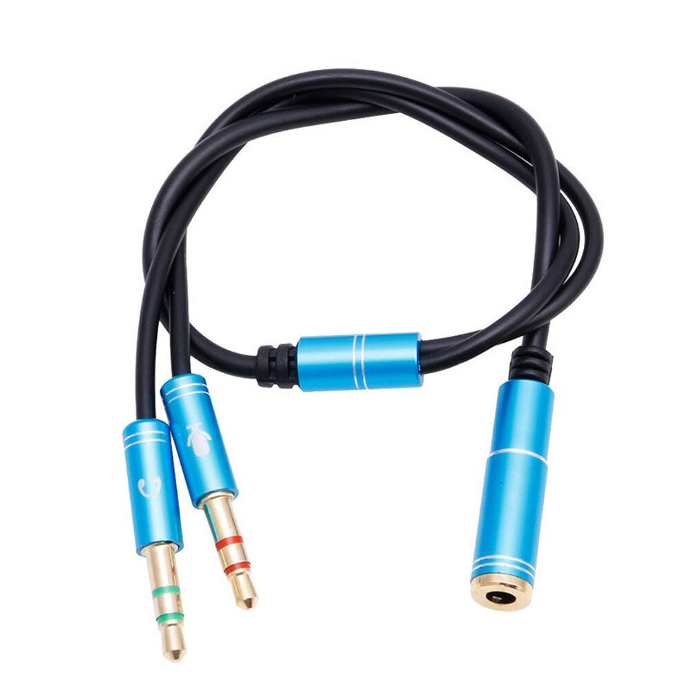 3.5Mm Stereo Koptelefoon Hoofdtelefoon Audio Y Splitter Jack 1 Female Naar 2 Mannelijke Met Microfoon Adapter Kabel Voor Telefoon computer MP3 Speler: B