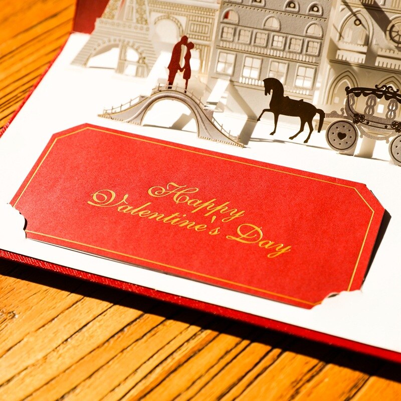 Three-dimensional wedding invitation card invitation letter personality couple Valentine's Day