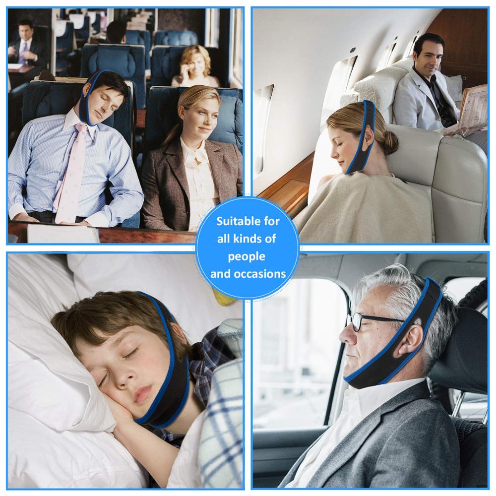 2pcs/set Anti Snoring Strap Best Stop snoring Device, Adjustable Snore Reduction Belt Sleep Aids Chin Strips Belt for Men Women