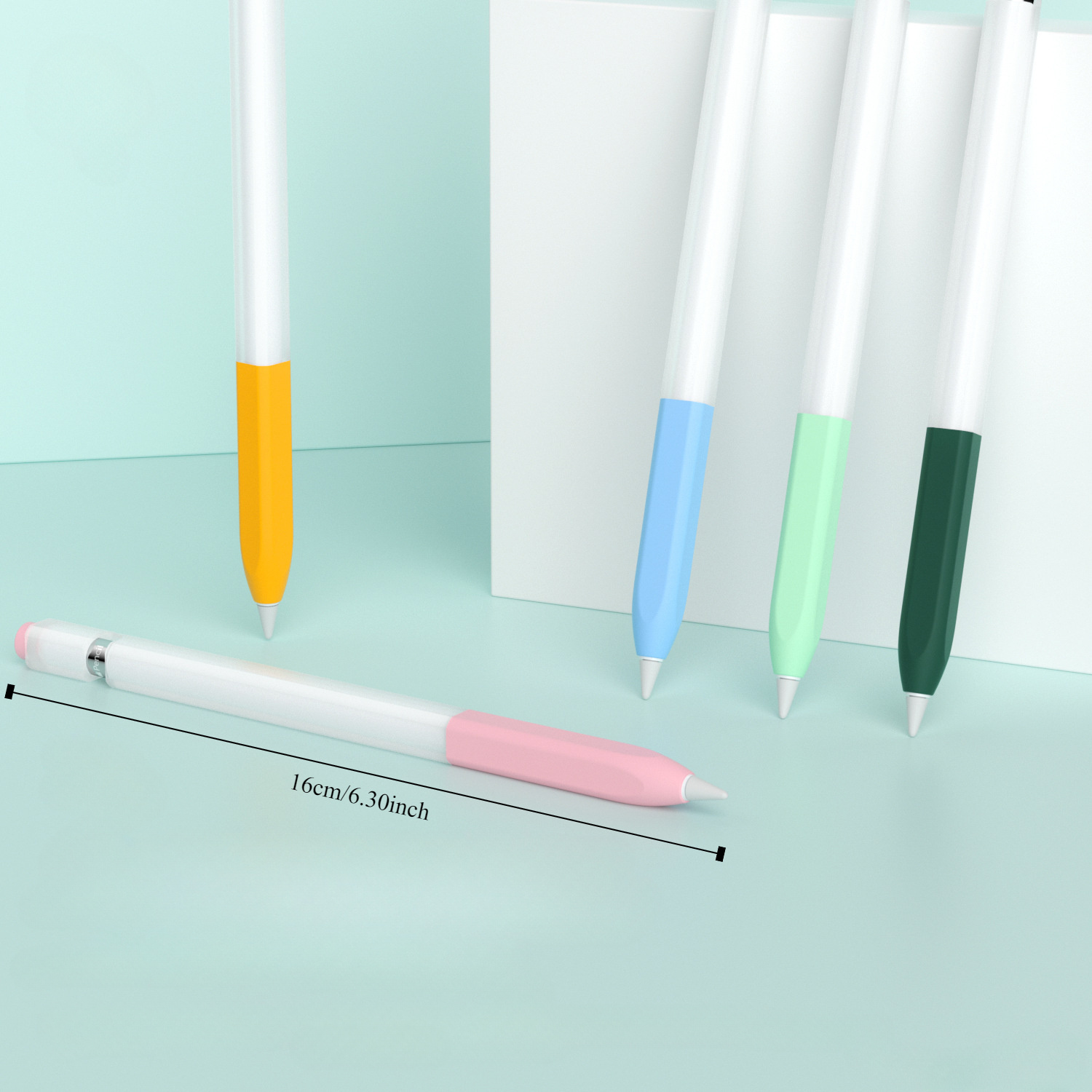 Funda protectora para bolígrafo, para iPad Pencil 1 generación, gelatina antideslizante de silicona translúcida para estuche para lápices Apple