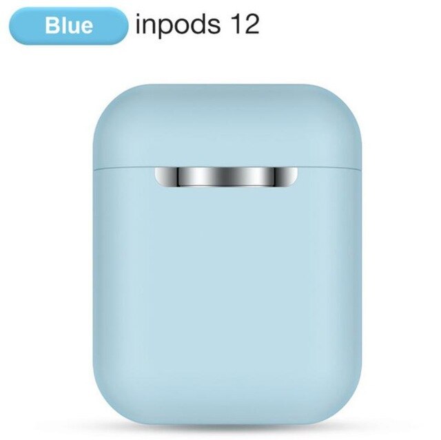 Originale  i12 tws inpods 12 i9s øretelefoner bluetooth trådløs øretelefon touc bas stereo headset sport øretelefoner pk  i7s: Blå