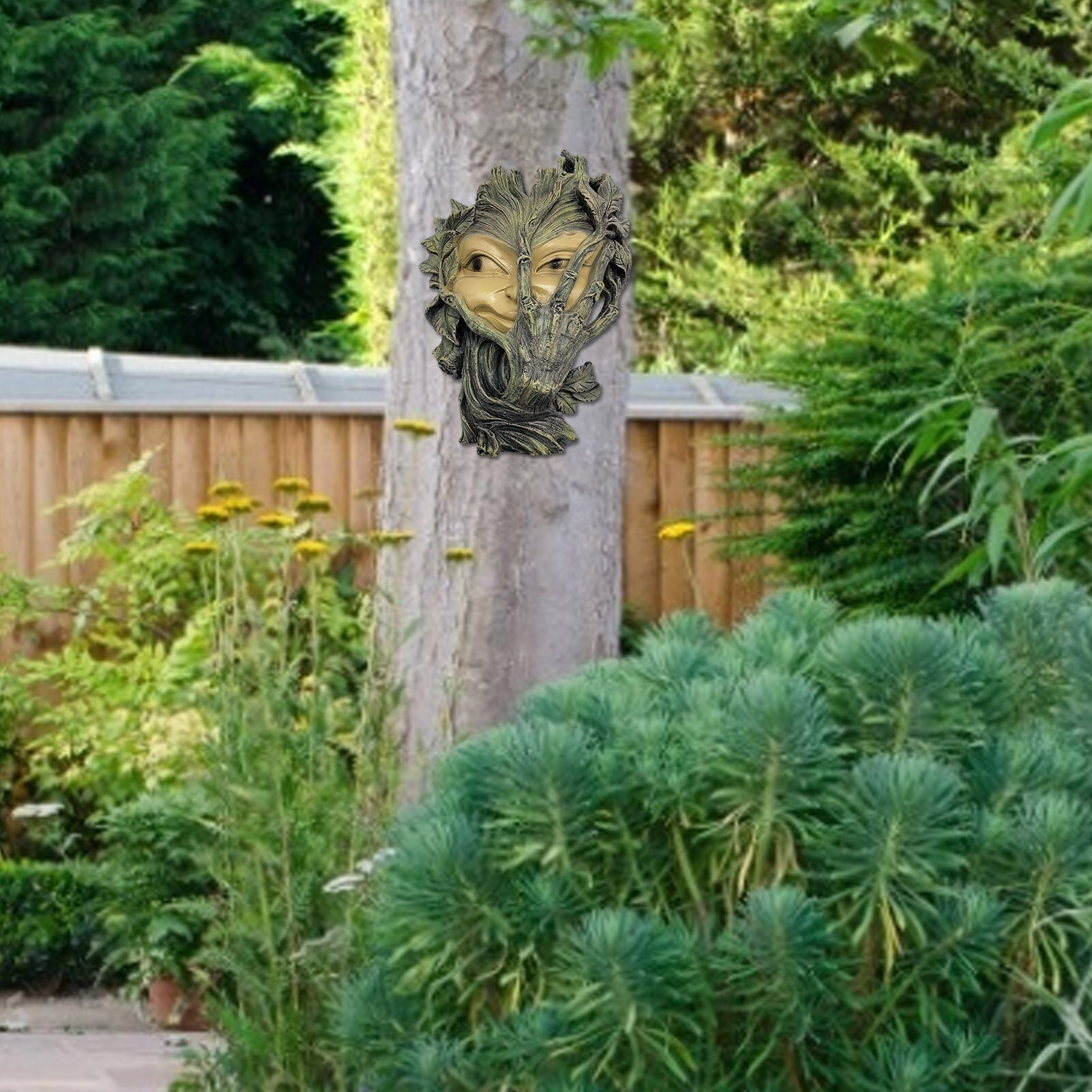 Garden Statue Resin Art-Whimsical Tree Sculpture Garden Statue Decor Excellent Artwork For Garden Decor