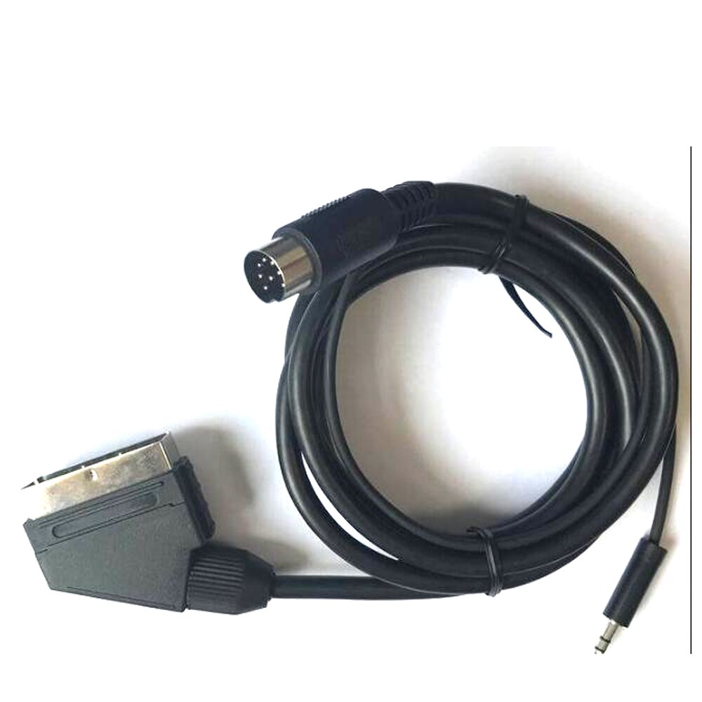 Nickel überzogene für SEGA Genesis 1 für NEO GEO 3,5mm stecker dual kanal scart av kabel 1,8 meter