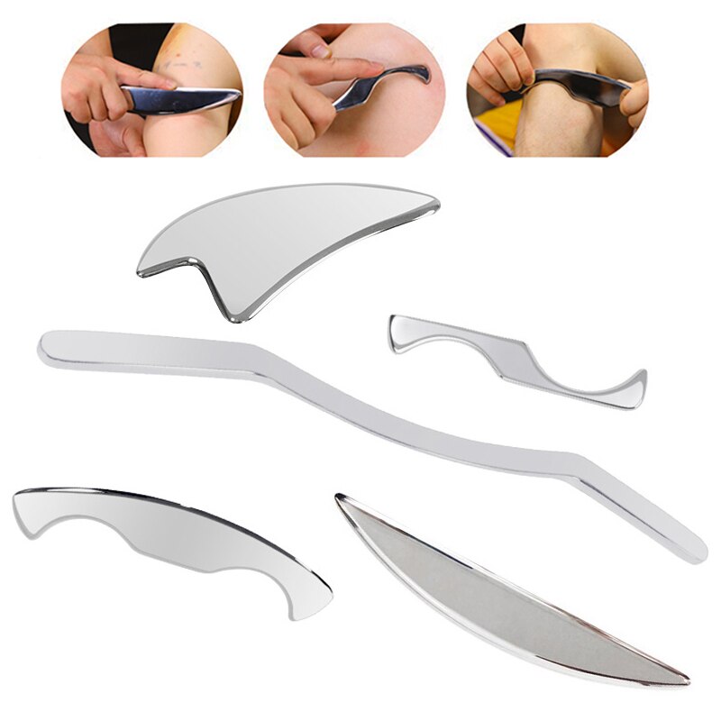 IASTM Muscle Massage Tools Deep Tissue Massager Stainless Steel Body Gua Sha Scraping Therapy Tool Fascia Recovery Health Care