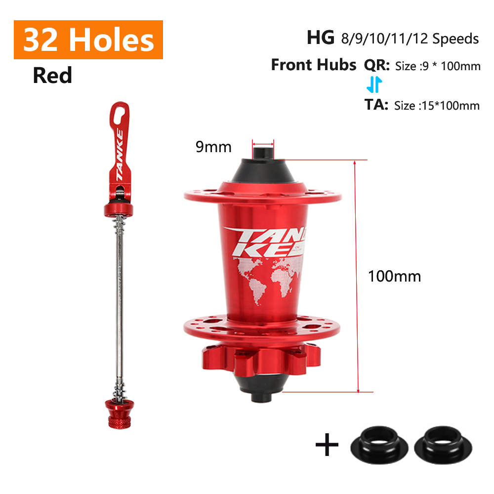 TANKE 120 Kliknaaf 6 Lager MTB Mountainbike Hub Voor Achter 28 32 36 Gaten QR Steekas Uitwisseling Schijfrem Fietsnaven HG: Chocolade