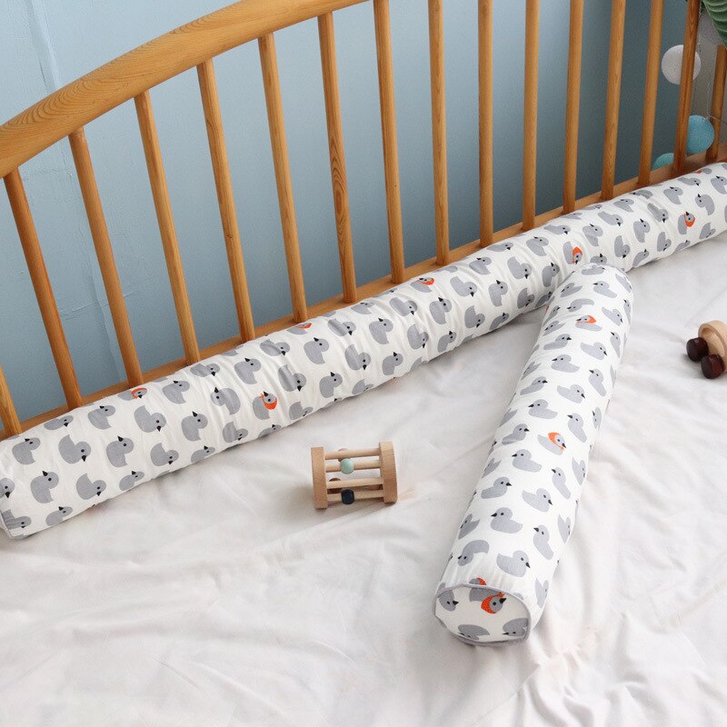 Katoenen Baby Slapen Lange Kussen Rond Kussen Wieg Nest Bumper Nachtkastje Protector Pasgeboren Baby Cot Versieren Bed Omtrek: 60x10cm  11