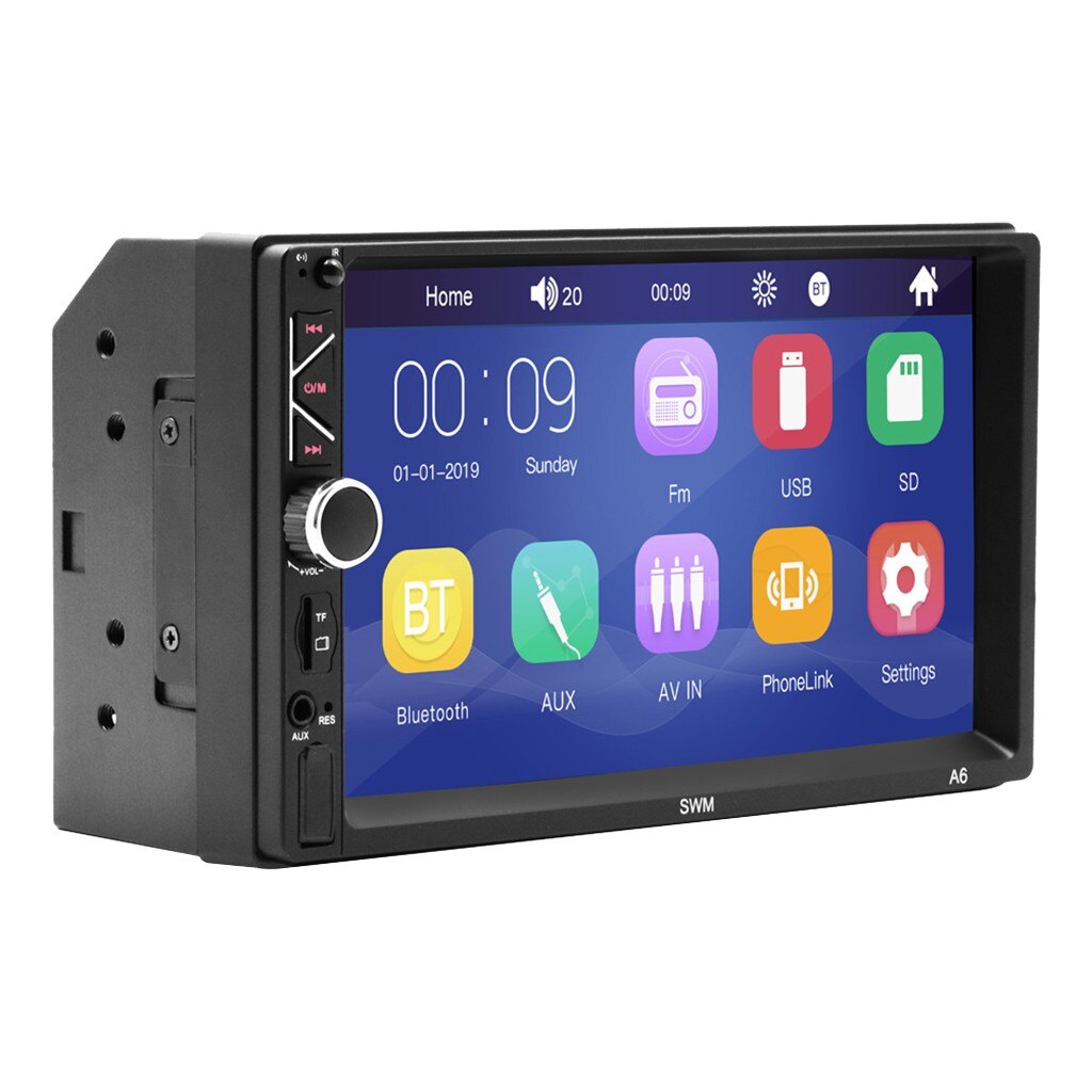 Car Multimedia MP5 Player Audio Stereo SWM-A6 Car Radio 7" HD Screen Digital Display AUX BT USB FM U disk mobile phone 92