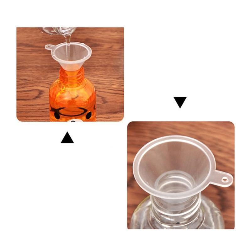Small Clear Plastic Funnels For Cosmetic Liquids Perfume Oil Filling Empty Containers Makeup Tools Kit Set 1/20/30pcs