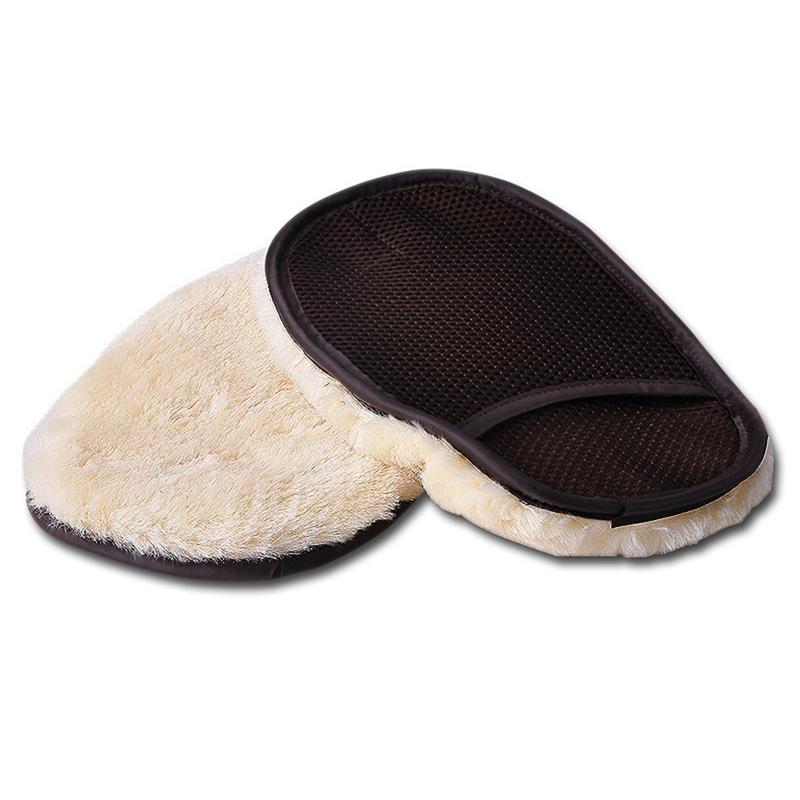 Biltvätt handske ull mikrofiber bilrengöringshandske för motorcykel vax polering tvätt svamp bilvård rengöring