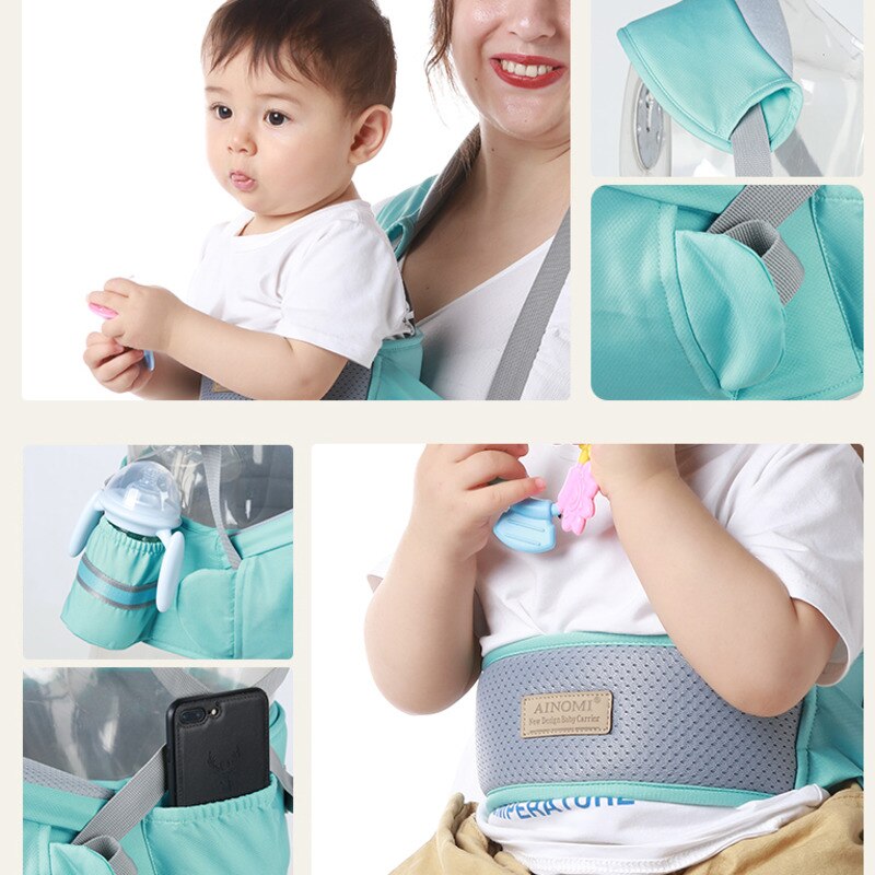 Ergonomische Draagzak Baby Baby Heupdrager Taille Carrier Voorkant Ergonomische Kangoeroe Draagdoek Draagdoek Voor Baby Reizen 0-48M