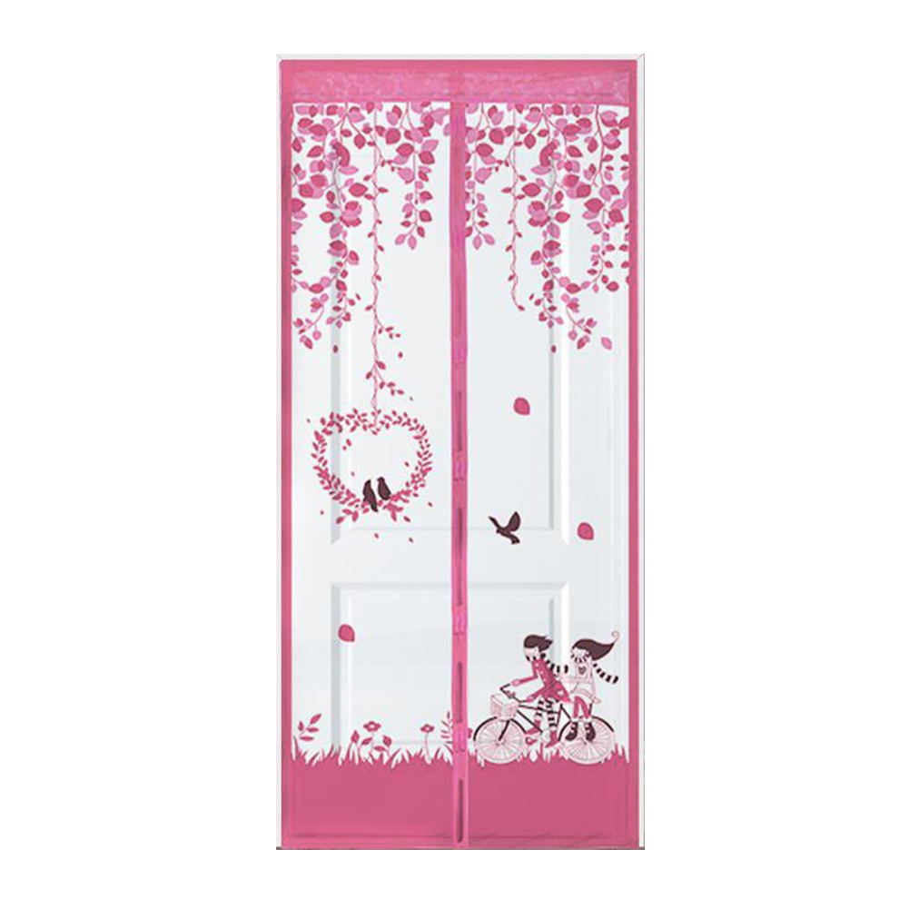 Anti Mosquito Magnetic Door Window Screen Curtain Summer Magnet Mesh Net Automatic Closing Home Room Door and Window Screen: Pink / S