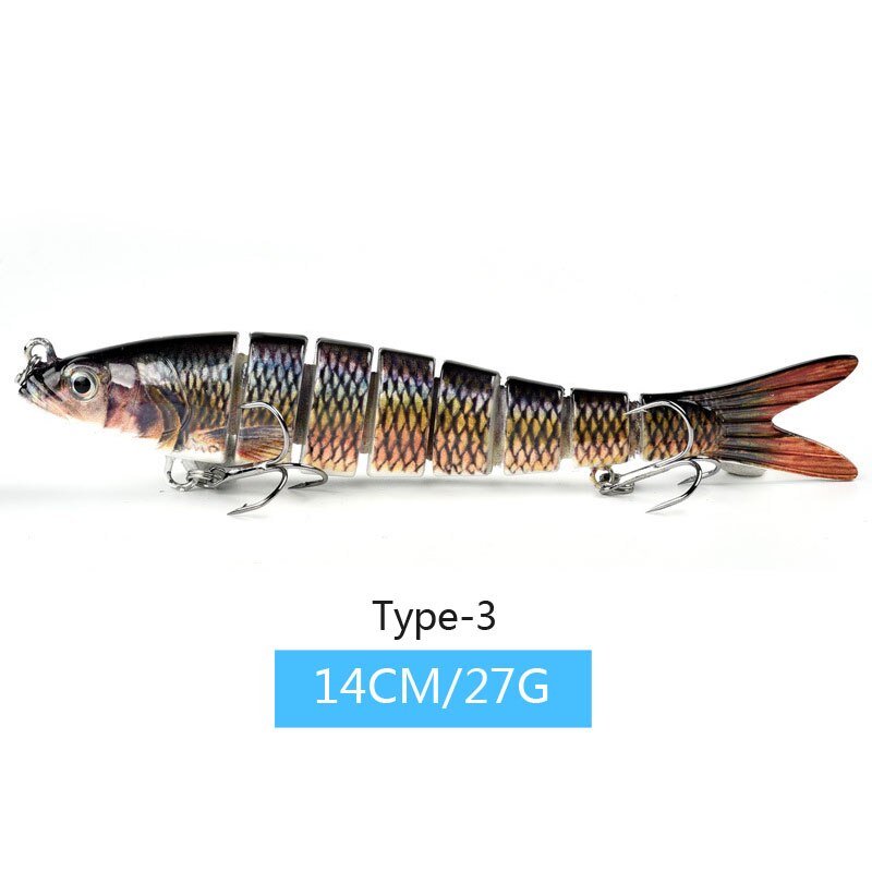 14cm 23g 8 Segment Köder Sinking Wobbler Angeln Lockt Harte Künstliche Gelenk Crankbait Swimbait Für Angelgerät Locken: 3