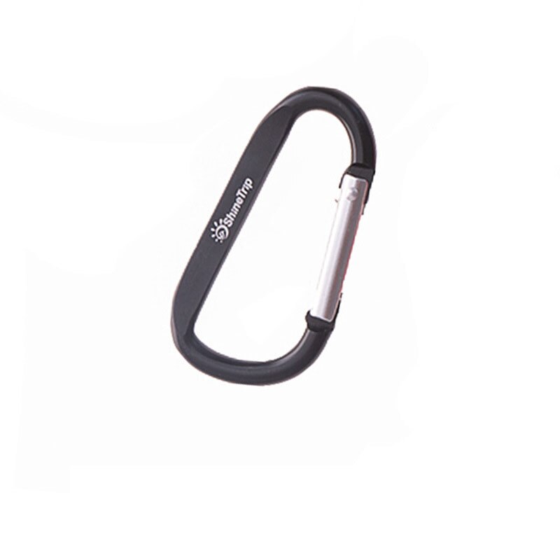 Outdoor Climbing Aluminium Alloy D Shape Buckle Carabiner Survial Key Chain Climb Hook Clip Backpack Buckle Keychain 1pc: Black