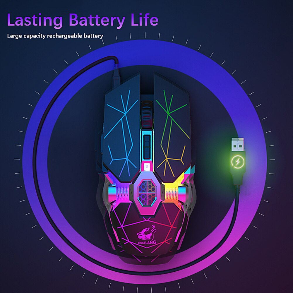 X13 draadloze gamingmuizen 2.4g bluetooth 5.0 2400 dpi usb oplaadbare mute backlight muizen optionele muis voor laptop pc computer