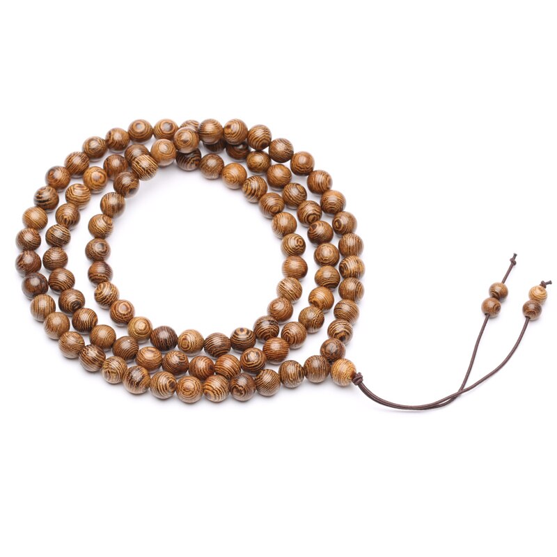 Pulsera de madera Natural, 99 Rosario islámico musulmán hecho a mano, Rosario de amistad, collar para hombres y mujeres