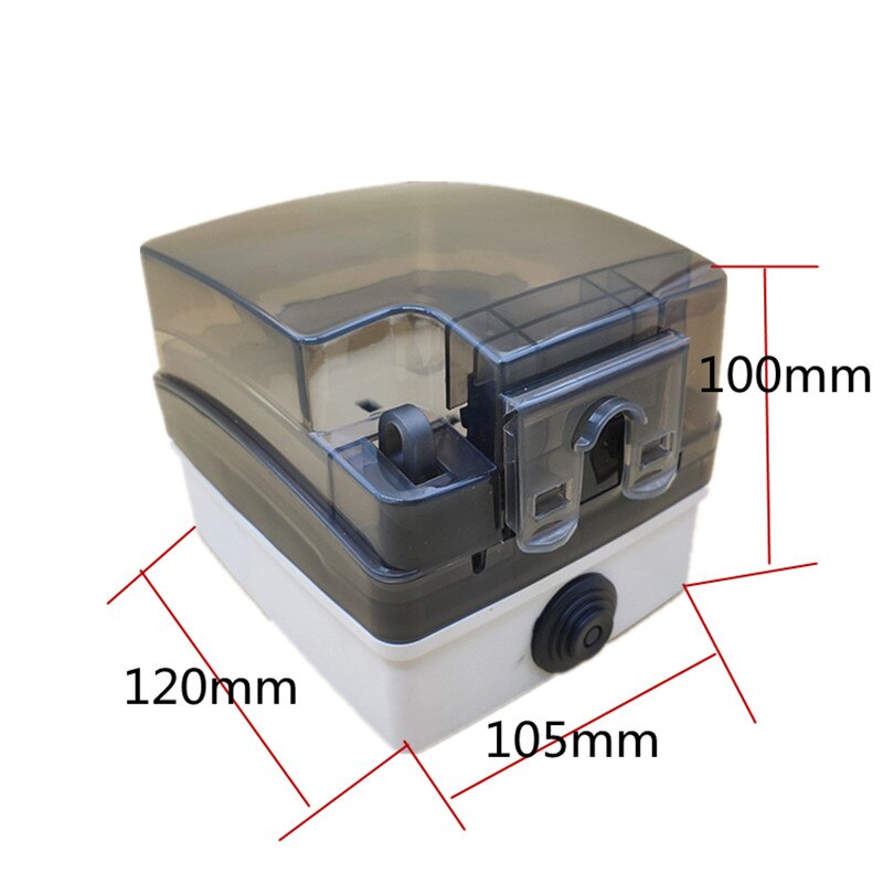 IP66 resistente a la intemperie, caja al aire libre enchufe de pared 16A EU Outlet con doble puerto de carga USB instalación externa