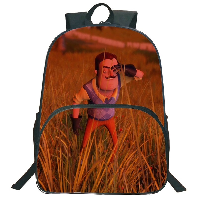 Hello Neighbor Backpack Children Boys Girls Men Rucksack Colourful Pattern Teen Back to School Mochila: 8