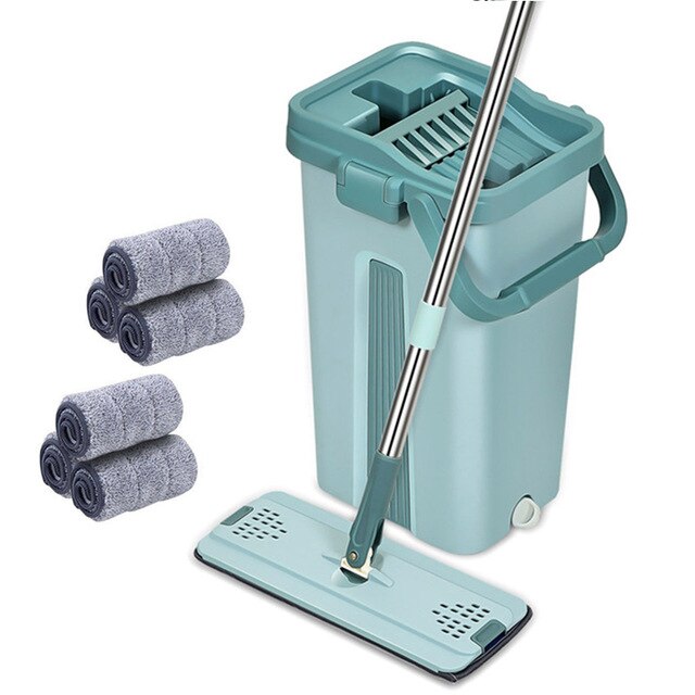 XIAOMI Mijia bezdotykowy wycierać płaskie myjki podłogowe mopy wiadro samozaciskające wycisnąć dwustronnie czyszczenie gospodarstwa domowego automatyczne suszenie: 6 szt mop cloth