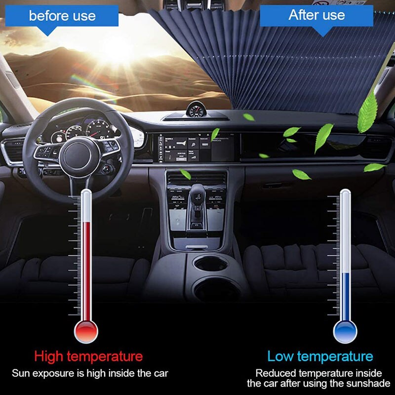 Auto voorruit zonnescherm voor tesla model 3,  intrekbaar zonnescherm, zonnescherm om uw voertuig koel te houden