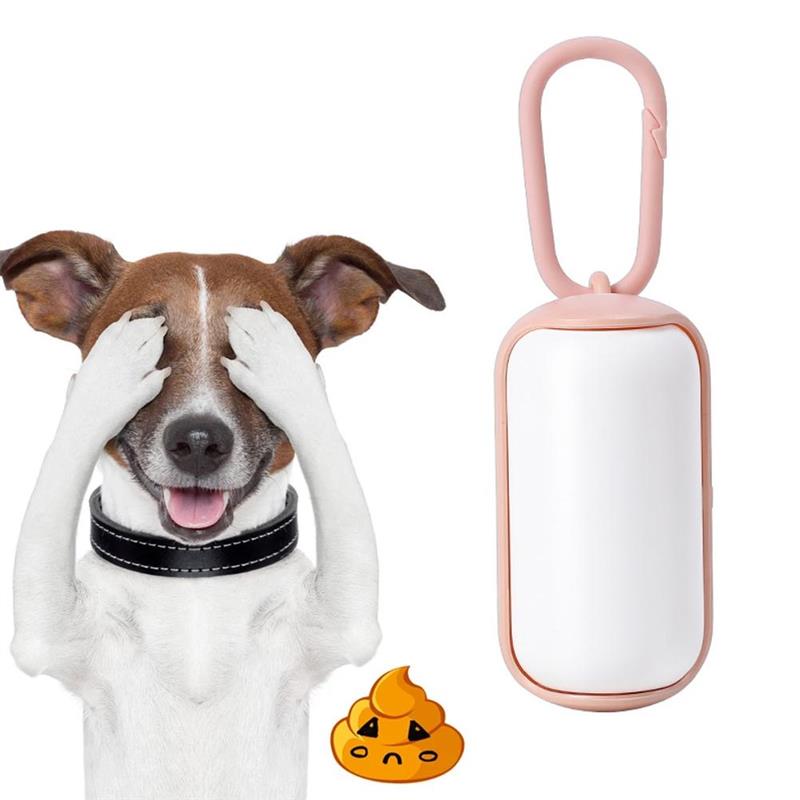 distributore per Toilette per cani distributore per cani cacca sacchetti per raccolta cestino cucciolo sacchetti per rifiuti distributore per sacchetti di immondizia per cani portatile per animali domestici viaggi: bianca