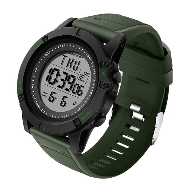 Sanda Mannen Horloges Mannen Sport Horloges 3ATM Waterdicht S Shock Countdown Digitale Horloges Mannen Reloj Hombre Relogio Masculino 372: Army Green